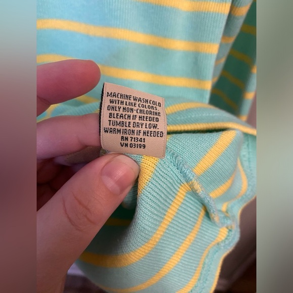 L.L. Bean quarter zip up striped sweater - Picture 4 of 9